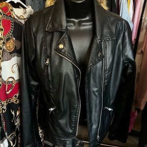 New Look Classic Black Leather Jacket